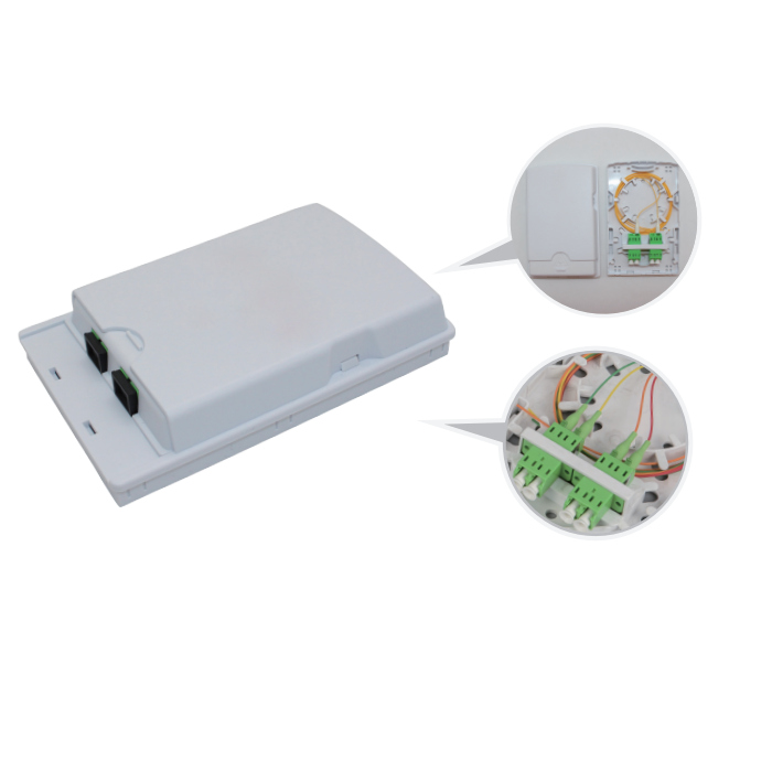 Sliding cover fiber optic box duplex